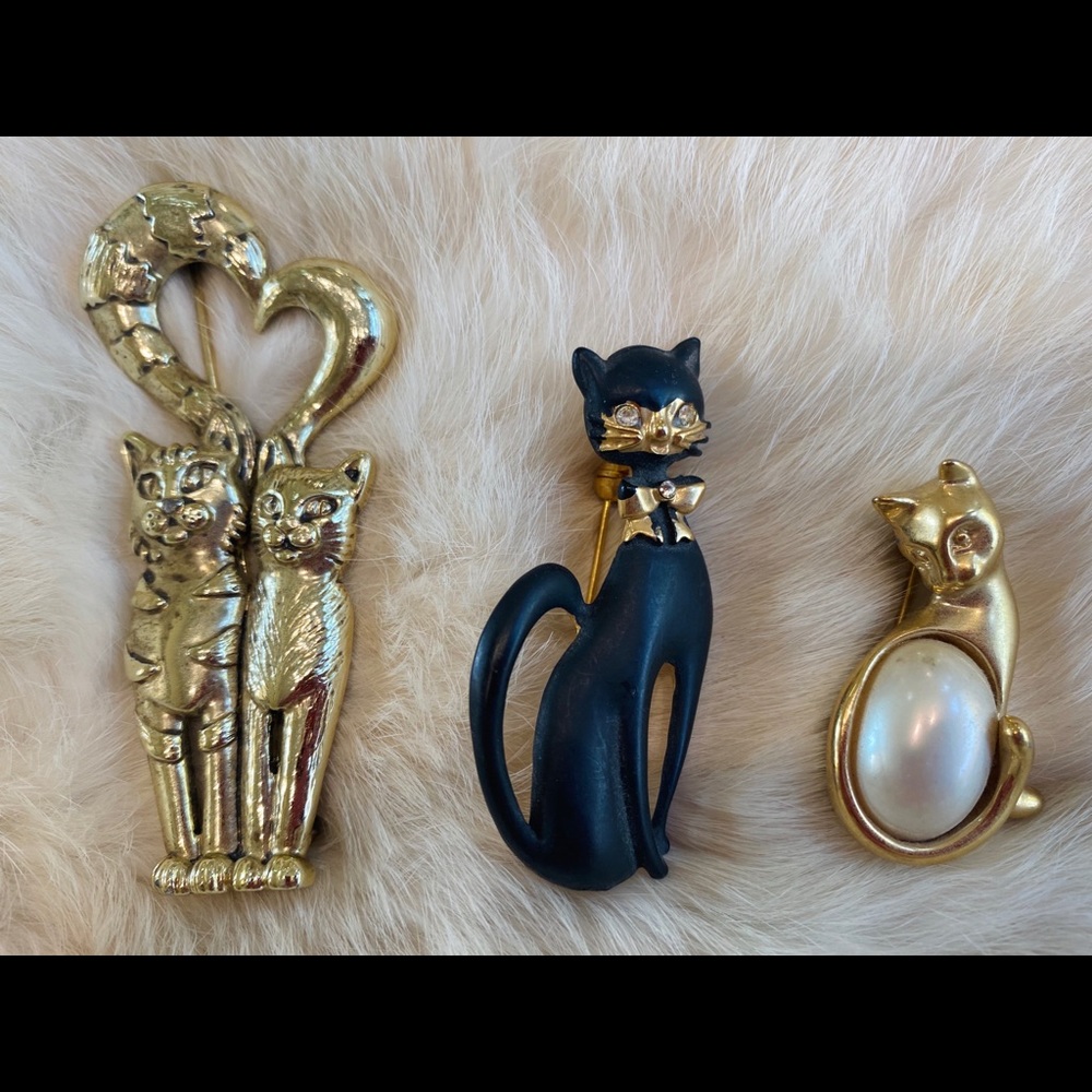 VINTAGE KITTY CAT PINS - Picture 2 of 7